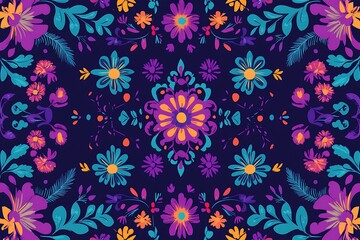 Hispanic heritage month. web banner, poster, card for social media, networks. Greeting with national Hispanic heritage month text, Papel Picado pattern, 