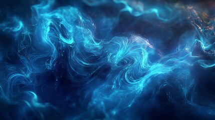 Obraz premium Abstract Blue Swirling Energy