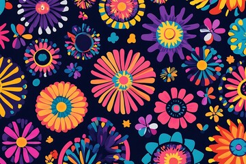 Fototapeta premium Hispanic heritage month. web banner, poster, card for social media, networks. Greeting with national Hispanic heritage month text, Papel Picado pattern, 