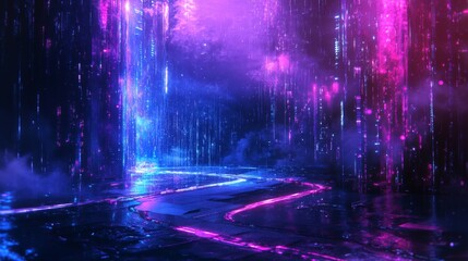 Obraz premium Neon Cityscape