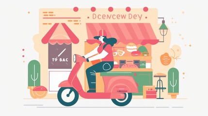 Create a design featuring a promotional campaign for a food delivery service, including discounts, special offers, and a call to action