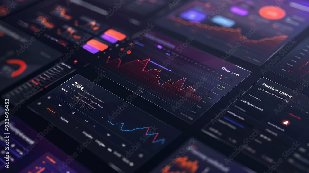 Poster create a design for a banking platform integrating machine learning for personalized financial advic