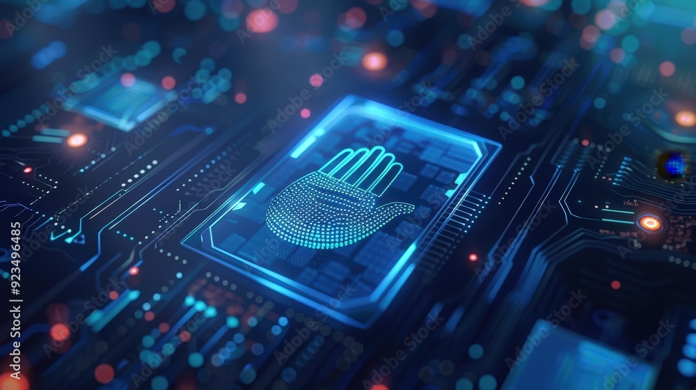 Poster create a design for a banking platform with integrated digital identity verification.