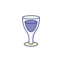 Wine icon design with white background stock illustration