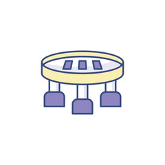 Poker Table icon design with white background stock illustration