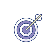 Dart icon design with white background stock illustration