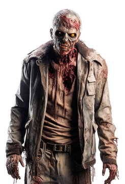 Scary zombie walking dead. Halloween concept