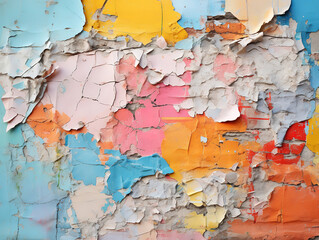 Fantastic Full frame shot of abandoned painted wall