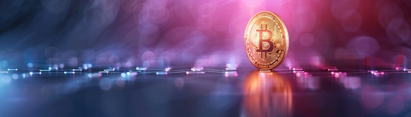 Blockchain technology, financial benefits, flat design illustration