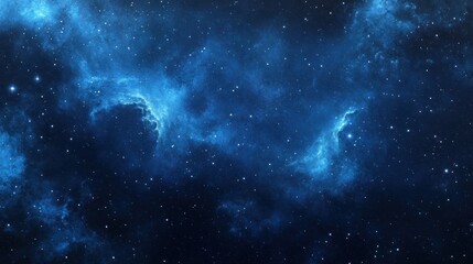 Fototapeta premium Fairy night sky with stars and clouds.