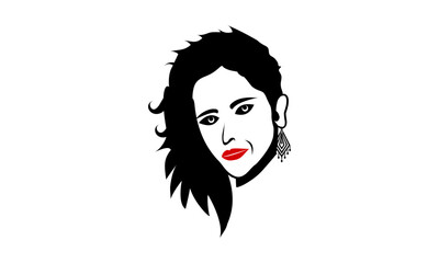 face, beauty, logo, girl, woman, icon, illustration, female, hair, lady, 