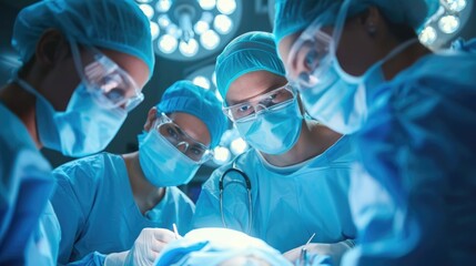 Skilled Surgeon Performing Surgery in Operating Theater