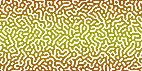 Abstract Turing organic wallpaper with background. Turing reaction diffusion monochrome seamless pattern with chaotic motion. Natural seamless line pattern. Linear design with biological shapes.