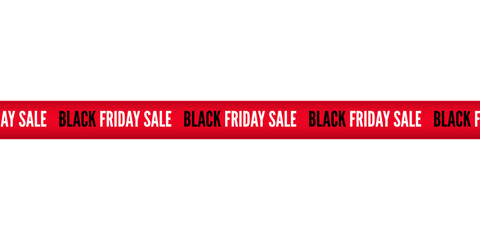 Black Friday ribbon on transparent background. Crossed ribbons. Vector for black friday promotion.