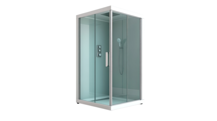 Shower cabin transparent background