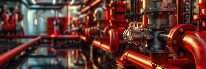 Fototapeta premium Firefighting Equipment and Systems