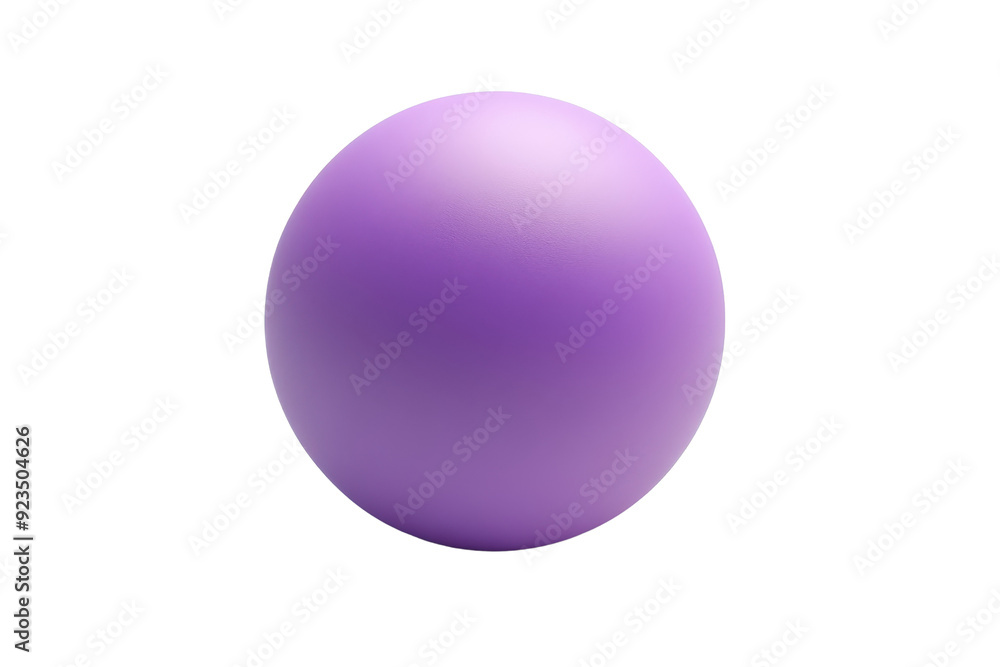 Poster a smooth, purple sphere with a glossy surface isolated against a transparent background. ideal for d