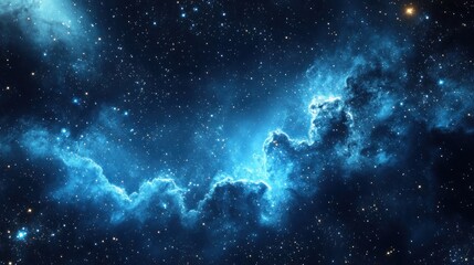 Naklejka premium The beautiful night sky backdrop is filled with thick clouds and twinkling stars, creating a dramatic and mysterious atmosphere.