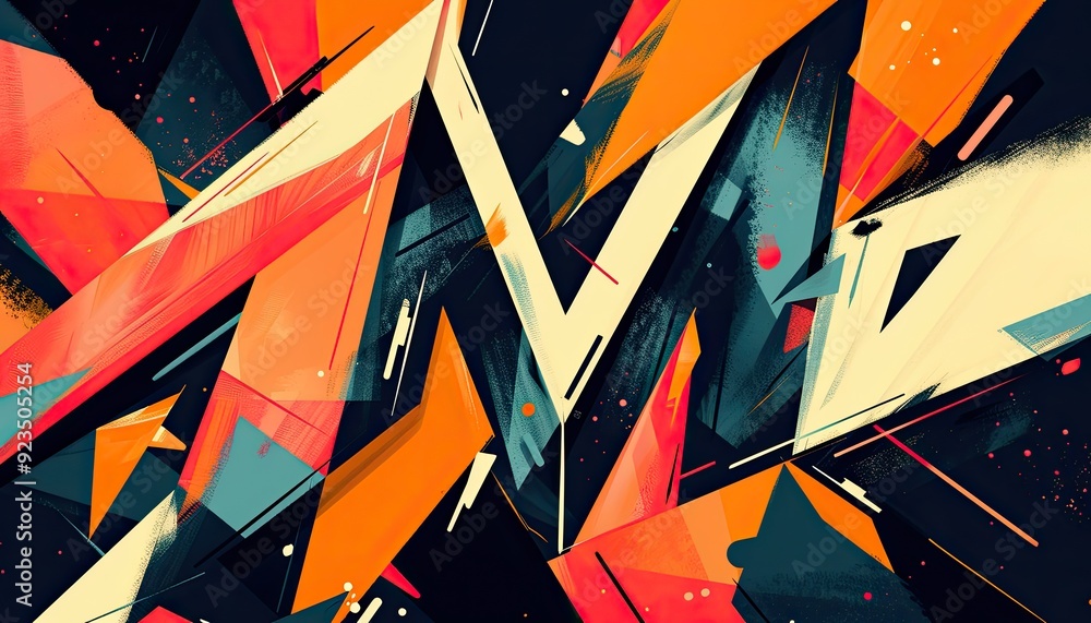 Fototapete abstract letter m with dynamic lines and shapes creates a bold and modern statement ✨🔠 perfect for a