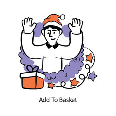 Add To Basket filled outline Style Design Vector Stock illustration. 