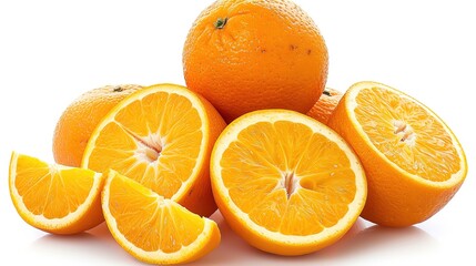 Orange, single object, Di-cut PNG style, isolated white background