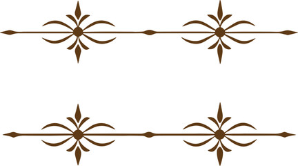 Dividers thin line elements set. Border underline for text page, book, invitation, wedding card, certificate, menu