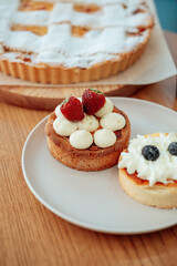 Delicious and fresh sweet pastries