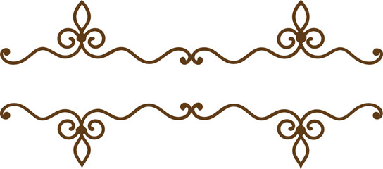 Dividers thin line elements set. Border underline for text page, book, invitation, wedding card, certificate, menu