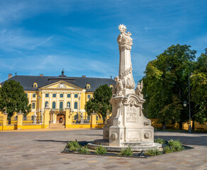 Fototapeta premium Beautiful baroque Holy Trinity Square (Szentháromság tér), Kalocsa, Hungary