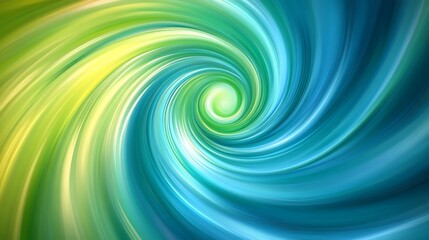 Dynamic Cyan and Lime Swirl Abstract Background for Design with Copy Space