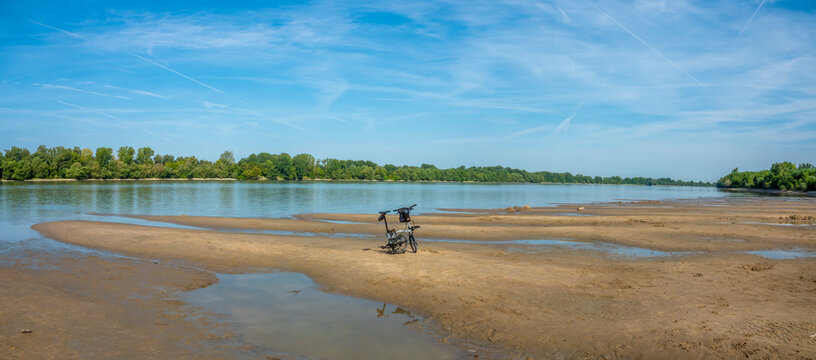 Toiuring the Danube river on a folding bike, Kalocsa, Hungary