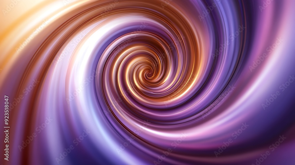 Aufkleber lavender and bronze abstract swirl background vector with copy space. elegant lavender bronze spiral