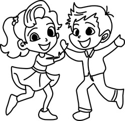 children dancing and having fun