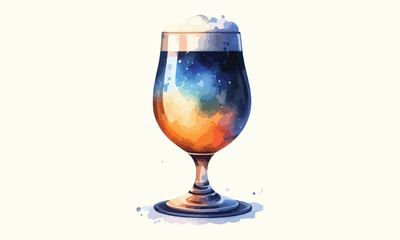mug beer, free drink, watercolor mugs of beer, alcohol drinks, hand drawn illustration, watercolor mugs of beer