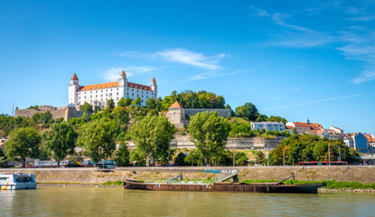 Bratislava, the capital of Slovakia, on the shores of the Danube river