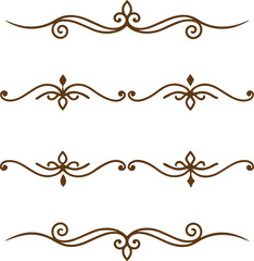 set of decorative elements