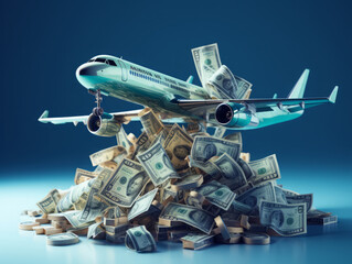 Obraz premium Fantastic Travel concept Travel bag with documents Vacation set documents money