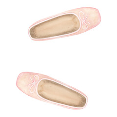 Ballet shoes in fourth position
