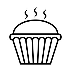 Muffin line icon