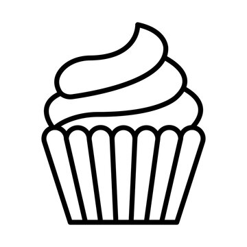 recommend clip art: Cupcake line icon
