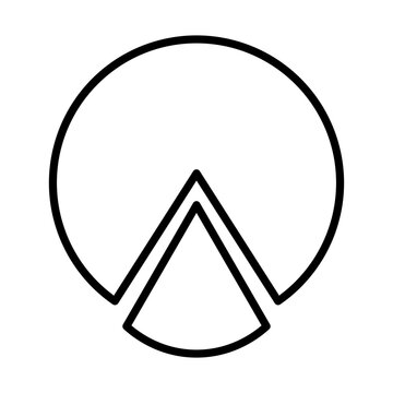 recommend clip art: Pie line icon