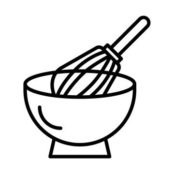 recommend clip art: Mixing Bowl line icon