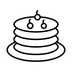 Pancake line icon