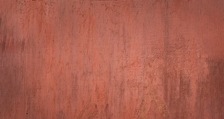 Rough red painted rusty metal surface