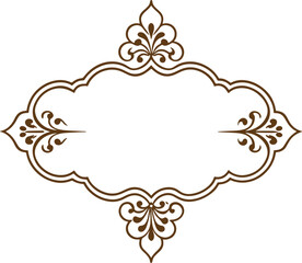 vintage frame with floral elements