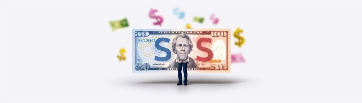 Foreign currency exchange rates, affluence overview, flat design illustration