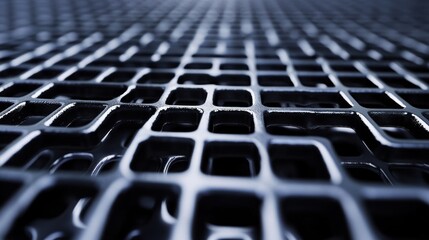 Metallic Grid: A Textured Abstract