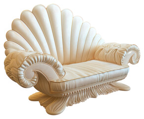 PNG Elegant seashell-inspired luxury sofa