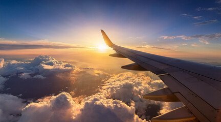 airplane wing seen from the window of the plane