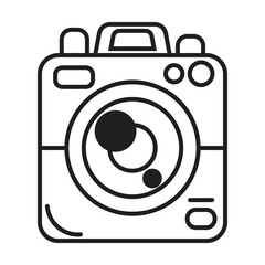 Camera icon vector on white background